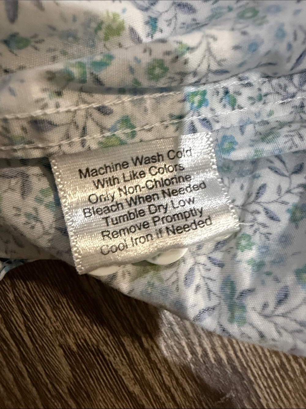Egara Light Blue Floral Button-Up Shirt - Picture 4 of 5